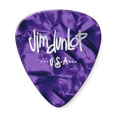 DUNLOP Celulloid Purple Pearloid Pick Medium 26676 фото