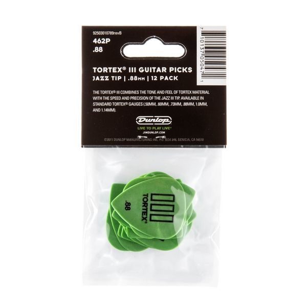 Медиатор Dunlop 462P.88 Tortex III.88 mm (12 шт.) 120793 фото