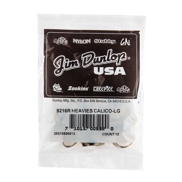 Медіатор Dunlop 9216R Heavies Calico Thumbpick Large (12 шт.) 125324 фото