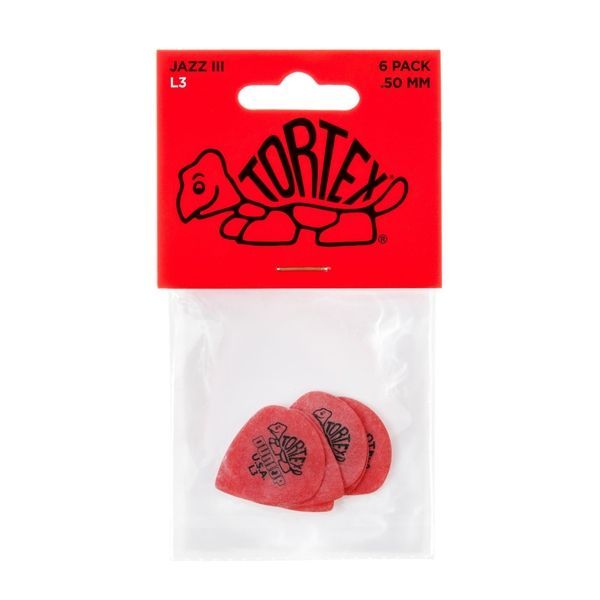 Медіатор Dunlop 472PL3 Tortex Jazz III Light .50 mm (6 шт.) 128400 фото