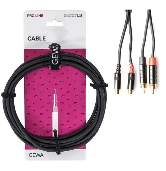 Подовжувальний кабель GEWA Pro Line 2x RCA/2x RCA (6 м) G-190797 фото