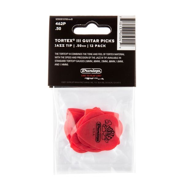 Медіатор Dunlop 462P.50 Tortex III .50 mm (12 шт.) 125375 фото