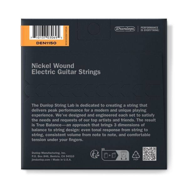 Струни для електрогітари Dunlop DEN1150 Nickel Wound 115309 фото