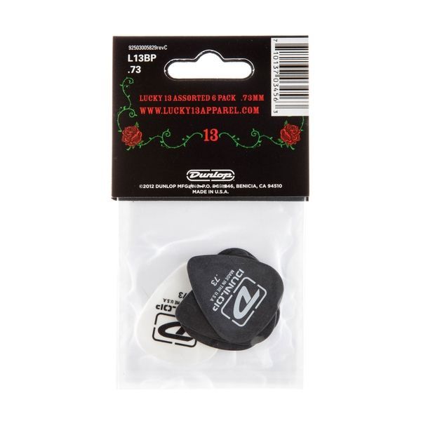Медіатор Dunlop L13BP.73 Lucky 13 Assortment .73 mm (6 шт.) 123814 фото