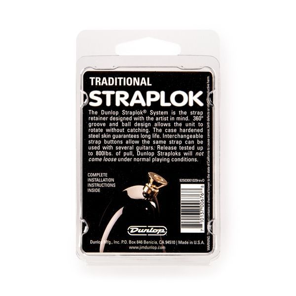 Стреплок Dunlop SLS1504G Gold Straplok Strap Retainers Traditional 121950 фото