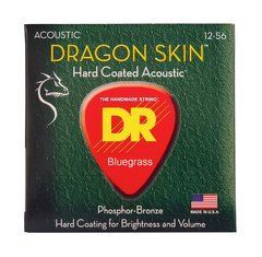 Струни для акустичної гітари DR Strings DRAGON SKIN Acoustic - Bluegrass (12-56) 40799 фото