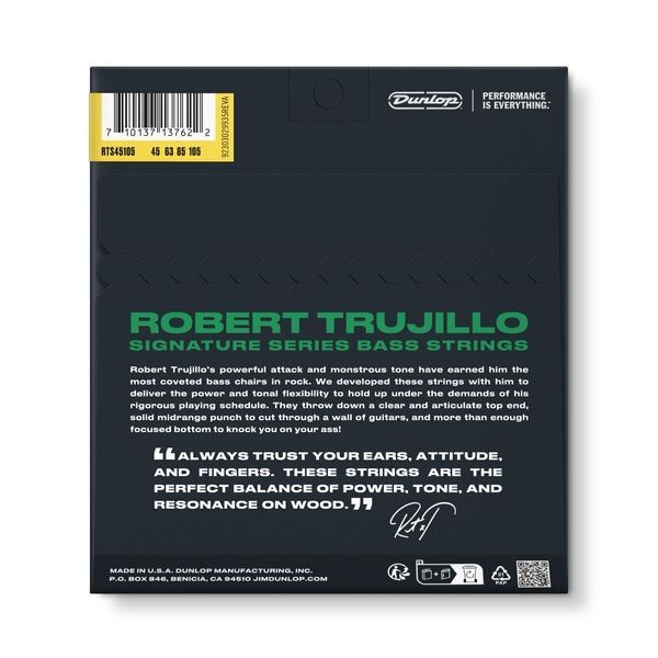 Струни для бас-гітари Dunlop RTS45105 Robert Trujillo Stainless Steel 128725 фото