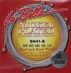 Струни для 5-струнної бас-гітари La Bella Nickel Round Wound SN41B, 45-125 112525 фото