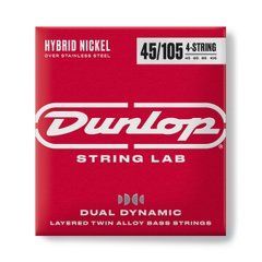 DUNLOP DBHYN45105 DUAL DYNAMIC LAYERED TWIN ALLOY HYBRID WOUND NICKEL BASS STRINGS 45-105 41158 фото