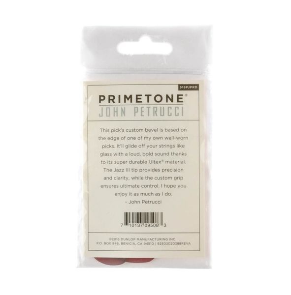 Медиатор Dunlop 518PJPRD John Petrucci Primetone Ultex Red 1.38 mm (3 шт.) 125371 фото