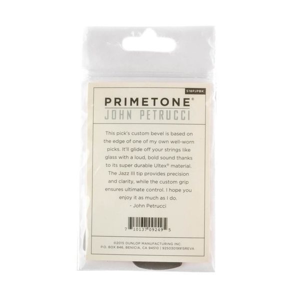 Медиатор Dunlop 518PJPBK John Petrucci Primetone Ultex Black 1.38 mm (3 шт.) 125370 фото
