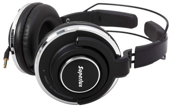 Superlux HD631 &mdash; закрытые профессиональные DJ-наушники с поворотными чашками 30365 фото
