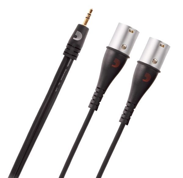 D'ADDARIO PW-MPXLR-06 Custom Series 1/8" to Dual XLR Audio Cable (1.8m) 35250 фото