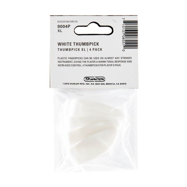 Медиатор Dunlop 9004P White Thumbpick Extra Large (4 шт.) 122865 фото