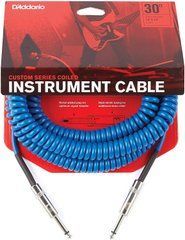 Інструментальний або патч-кабель D'ADDARIO PW-CDG-30BU Coiled - Blue 9m 37223 фото