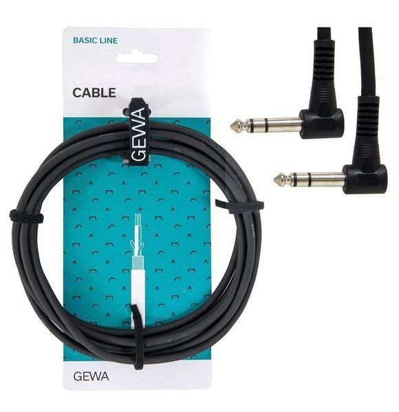 Патч-кабель GEWA Basic Line Angled Stereo Jack 6,3 мм/Stereo Jack 6,3 мм (0,6 м, 6 шт) G-190375 фото