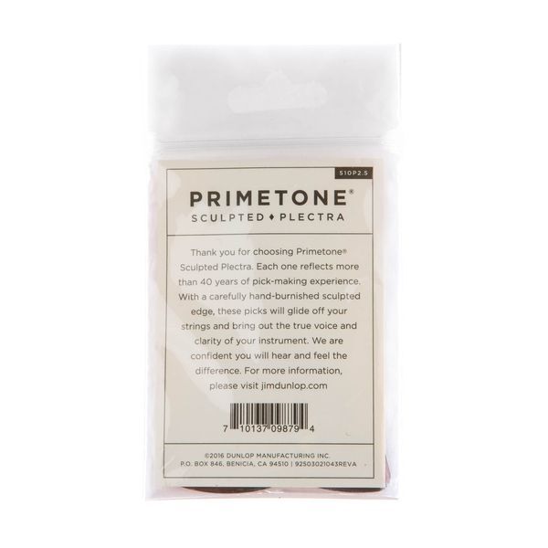 Медіатор Dunlop 510P2.5 Primetone Standard Grip 2.5 mm (3 шт.) 125368 фото