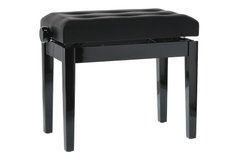 Банкетка для фортепіано GEWA Deluxe Leather Black High Gloss G-130300 фото