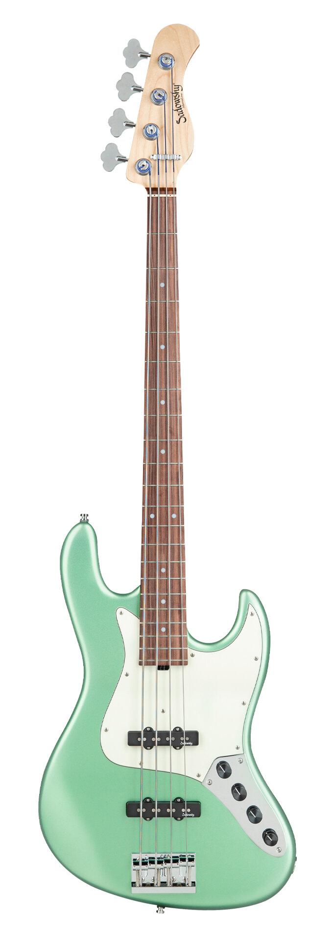 SADOWSKY MetroLine 21-Fret Vintage J/J Bass, Alder, 4-String (Solid Sage Green Metallic Satin) — общий вид