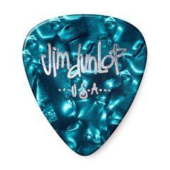 DUNLOP CELLULOID TURQUOISE PEARLOID PICK MEDIUM 26674 фото