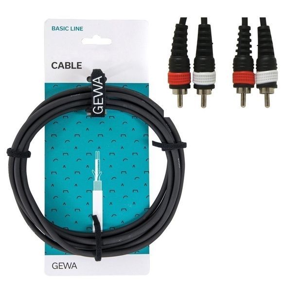 Инсертный кабель GEWA Basic Line 2x RCA/2x RCA (1,5 м) G-190190 фото