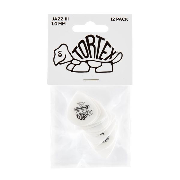 Медиатор Dunlop 478P1.0 Tortex White Jazz III 1.0mm (12 шт.) 124881 фото