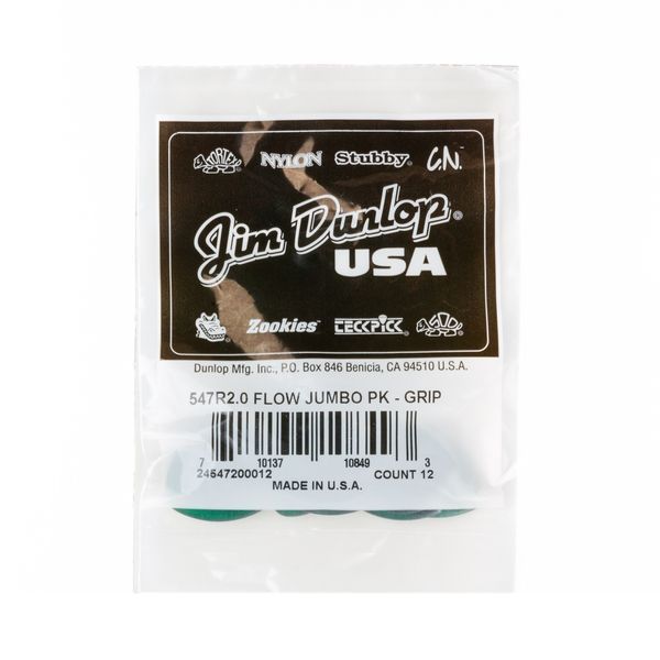 Медіатор Dunlop 547R2.0 Ultex Flow Jumbo Grip 2.0 mm (12 шт.) 125856 фото