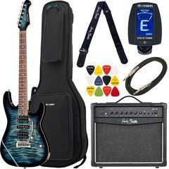 Електрогітара HARLEY BENTON Fusion-III HSH EB FBLB + комбопідсилювач HB-20R та аксесуари 531170 фото