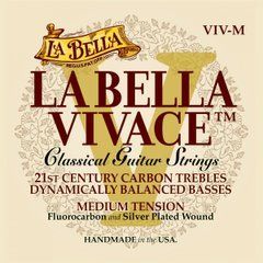 Струни для класичної гітари La Bella Vivace Fluorocarbon VIV-M Medium Tension 126103 фото