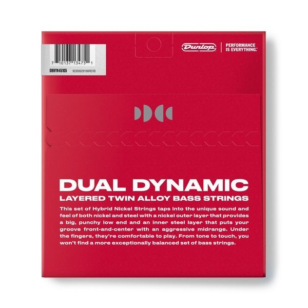 Струни для бас-гітари Dunlop DBHYN45105 LG Scale Hybrid Nickel Wound 128153 фото