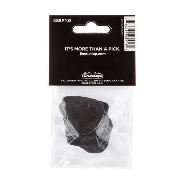 Медиатор Dunlop 488P1.0 Tortex Pitch Black Standard 1.0mm (12 шт.) 122927 фото