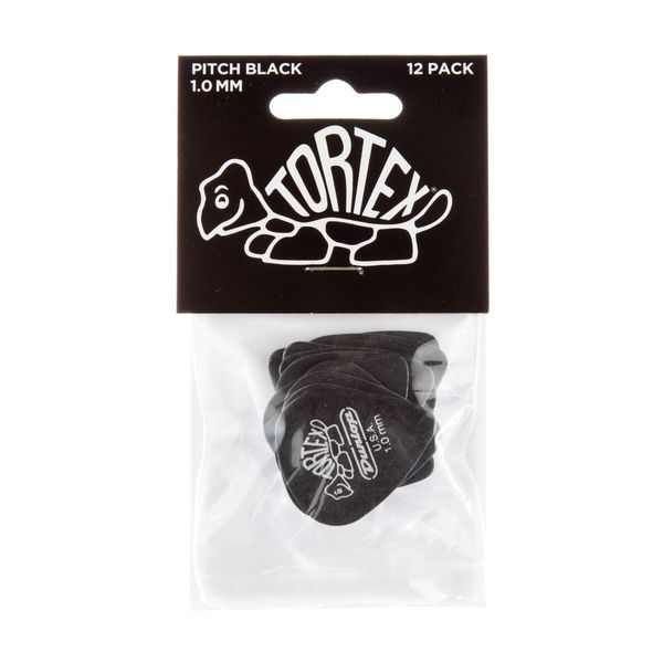Медиатор Dunlop 488P1.0 Tortex Pitch Black Standard 1.0mm (12 шт.) 122927 фото