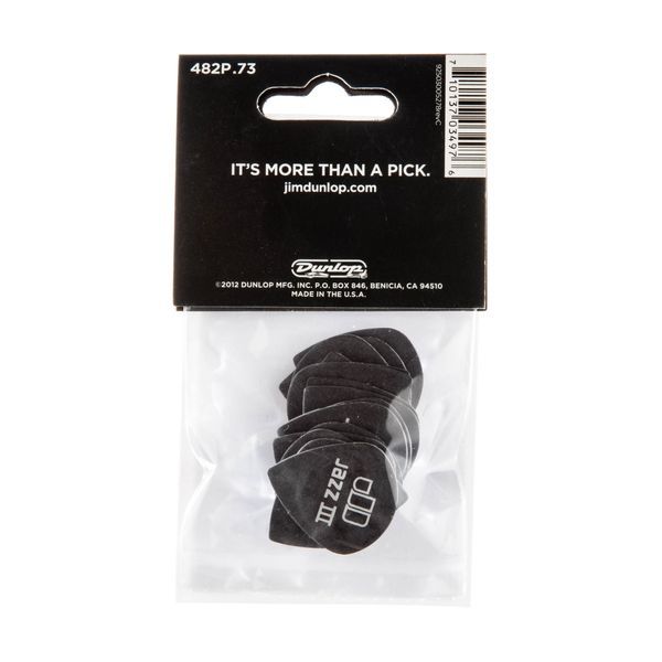 Медиатор Dunlop 482P.73 Tortex Pitch Black Jazz III .73 mm (12 шт.) 125384 фото
