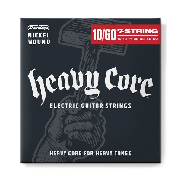 DUNLOP DHCN10607 HEAVY CORE ELECTRIC GUITAR STRINGS (10-60) 28334 фото