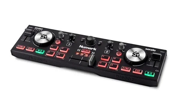 DJ2GO2 Touch at an angle: assess control spacing before choosing the compact format.