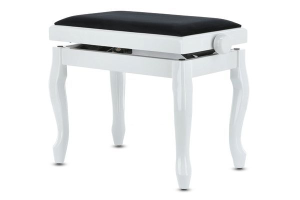 Банкетка для фортепиано GEWA Deluxe Classic White High Gloss G-130350 фото