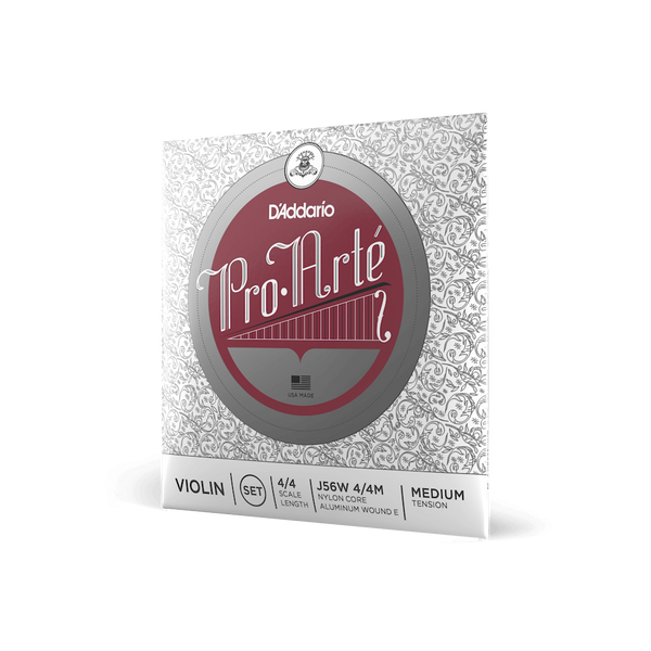 D'ADDARIO PRO-ART&Eacute; VIOLIN STRING SET WITH WOUND E 4/4 Scale Medium Tension 19536 фото