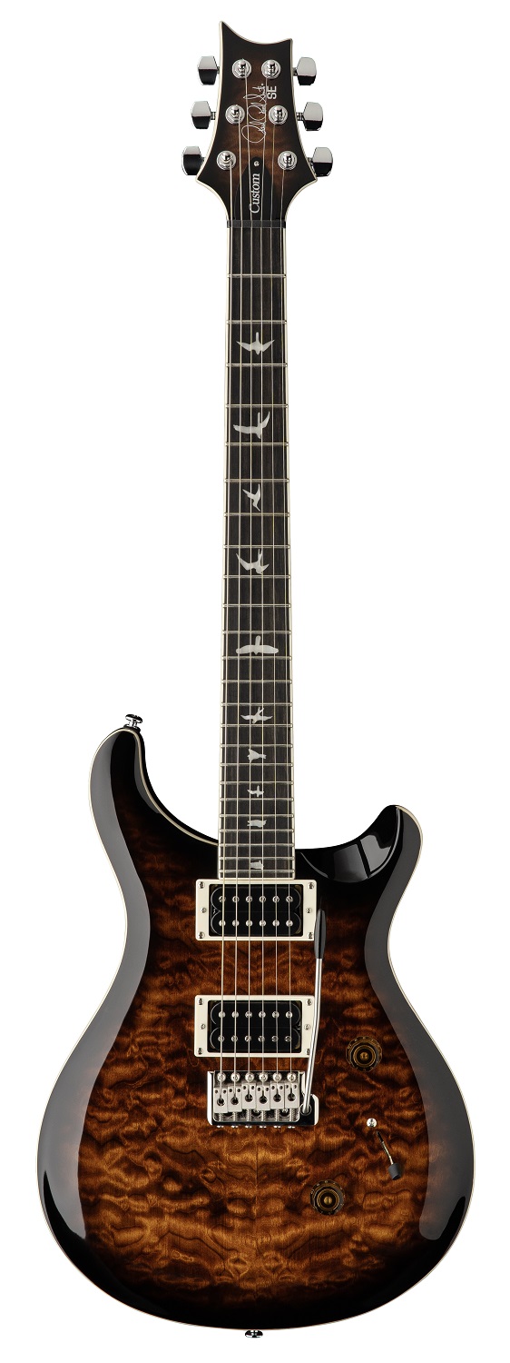 PRS SE Custom 24 Quilt (Black Gold Burst) — вигляд спереду