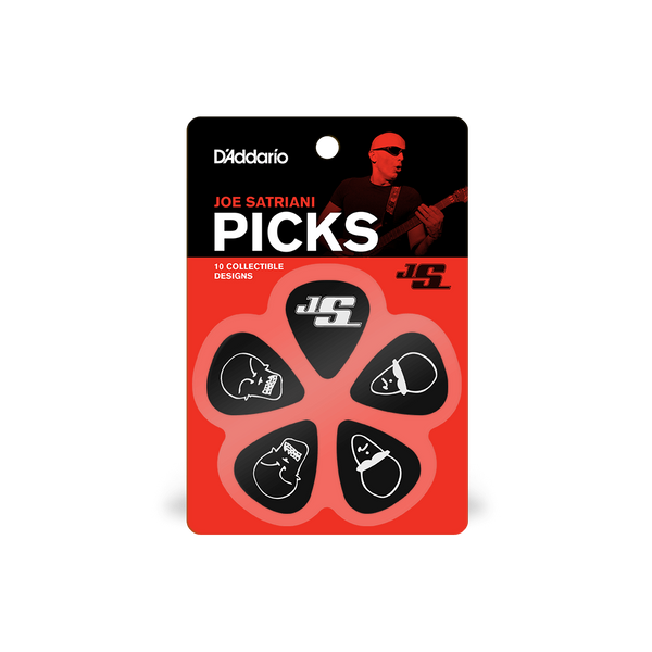 D'ADDARIO JOE SATRIANI SIGNATURE GUITAR PICKS, BLACK Medium Gauge (.70mm), 10-Pack 21952 фото