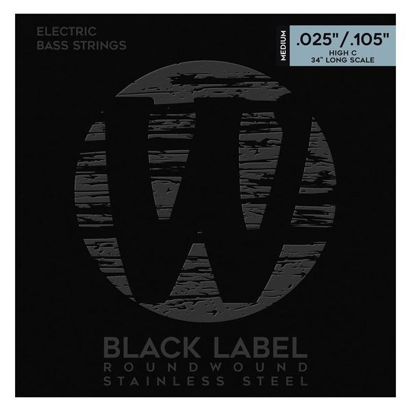 WARWICK 40311 Black Label Medium 5-String High C (25-105) 24098 фото