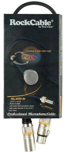 ROCKCABLE RCL30351 D7 Microphone Cable (1m) 34598 фото