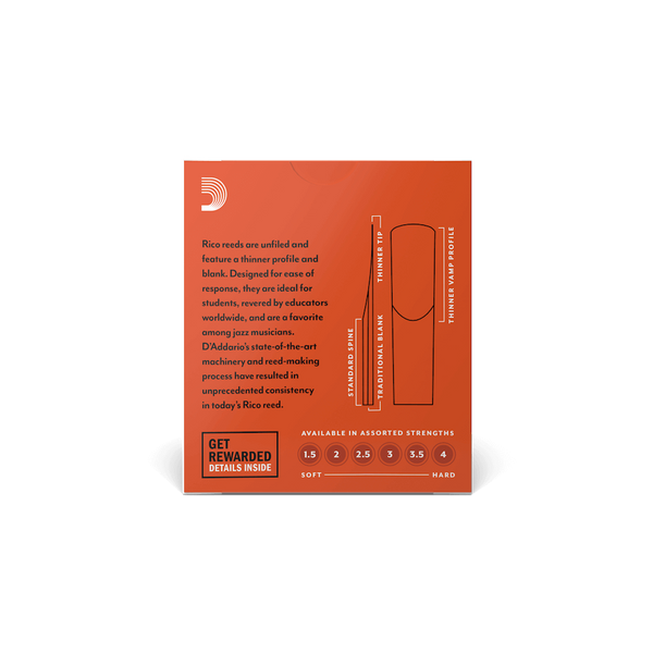Трости для сопрано-саксофона D'Addario Rico №1,5 (10 шт) 26105 фото